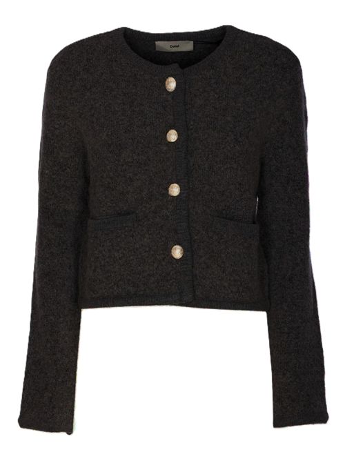 DUNST collarless bouclé giacca cardigan Dunst | UDJA5D221BKBLACK