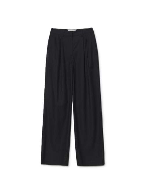 double pleated slacks Dunst pantaloni neri Dunst | UDPA5D224BKBLACK