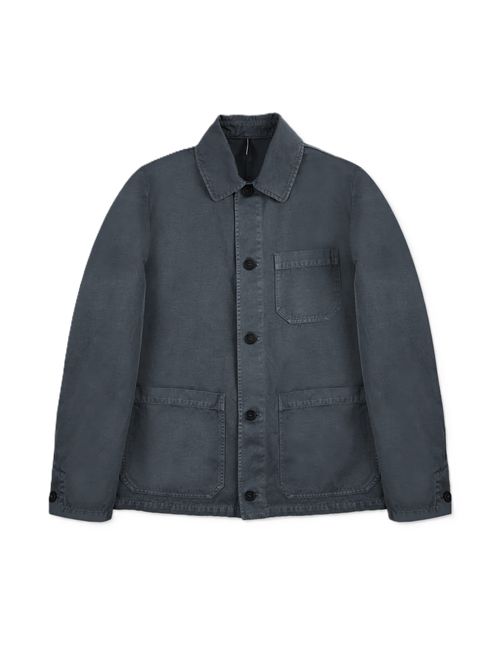 Overshirt blusa in cotone e lino Incotex grigio Incotex | 63I62640978920