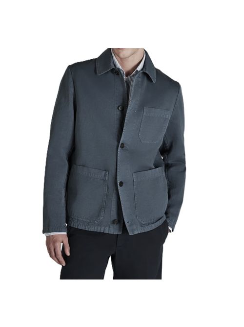 Overshirt blusa in cotone e lino Incotex grigio Incotex | 63I62640978920