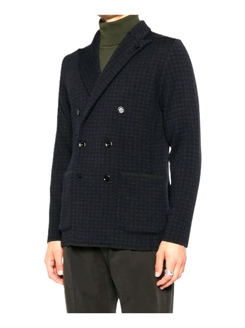 Lardini Giacca maglia doppiopetto con motivo pied-de-poule Lardini | CNLJM57AA65002850GR