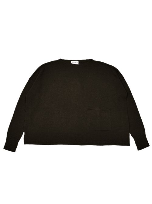 Ma'ry'ya Maglia con scollo a barca in misto cashmere nero Maryya | YRK010B8BLACK