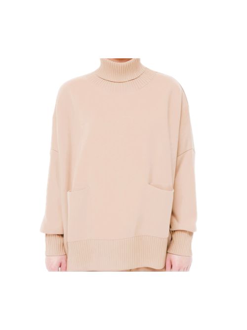 poncho high neck mixcash MaRyYa beige Maryya | YRK011B2BEIGE