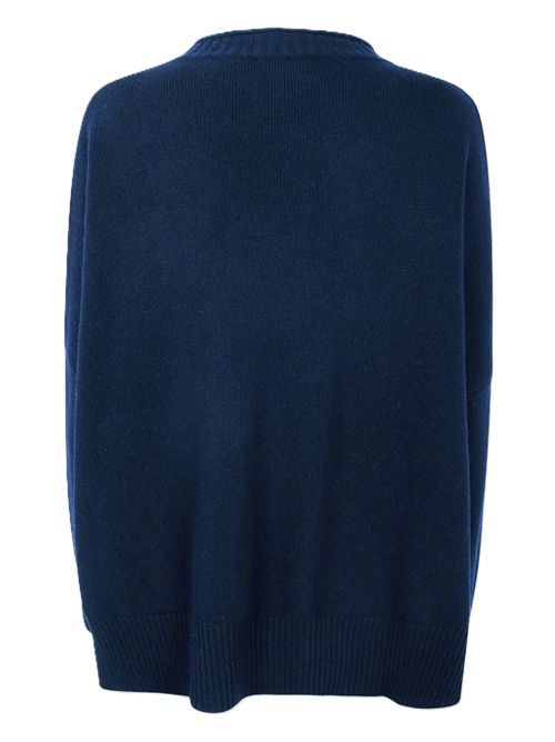 Ma'ry'ya two-pocket sweater poncho Maryya | YRK015B7NAVY
