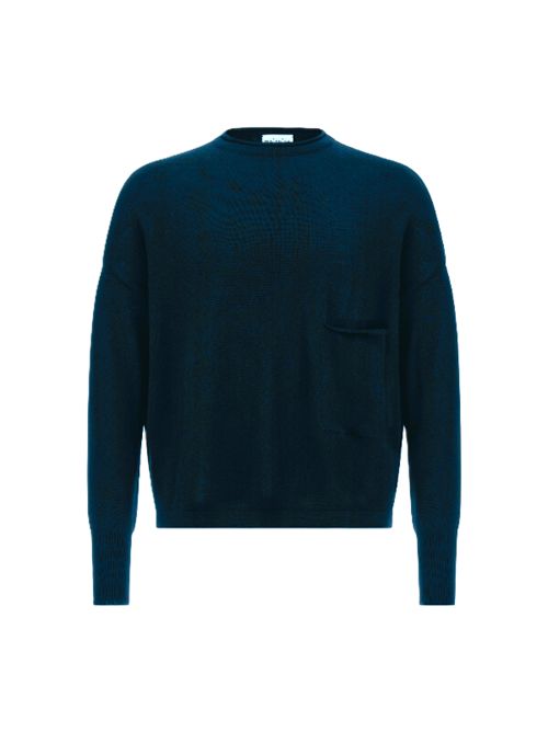 Ma'ry'ya maglione blu navy in lana merino Maryya | YRK064D7NAVY