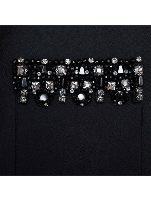 Self-Portrait TAFFETA EMBELLISHED TRIM MINI DRESS SELF-PORTRAIT | 061S-BBLACK