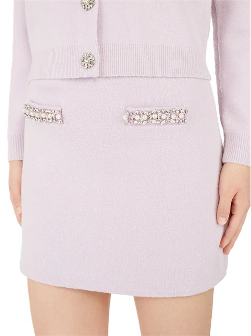 Minigonna lana Crystal Self-Portrait SELF-PORTRAIT | 085SK-LLILAC