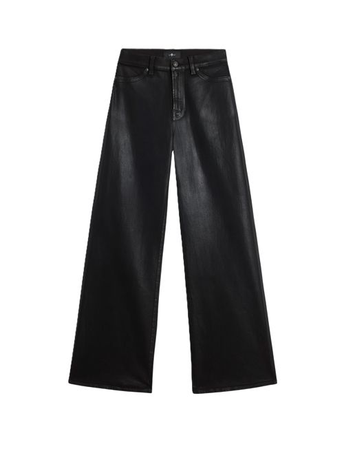 Lotta Coated Coated Black - Wide Leg Jeans | 7 For All Mankind Seven | 7UG20752BBT