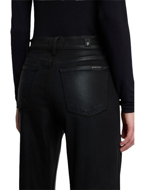 Lotta Coated Coated Black - Wide Leg Jeans | 7 For All Mankind Seven | 7UG20752BBT