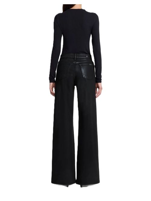 Lotta Coated Coated Black - Wide Leg Jeans | 7 For All Mankind Seven | 7UG20752U7BBT
