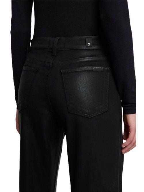 Lotta Coated Coated Black - Wide Leg Jeans | 7 For All Mankind Seven | 7UG20752U7BBT
