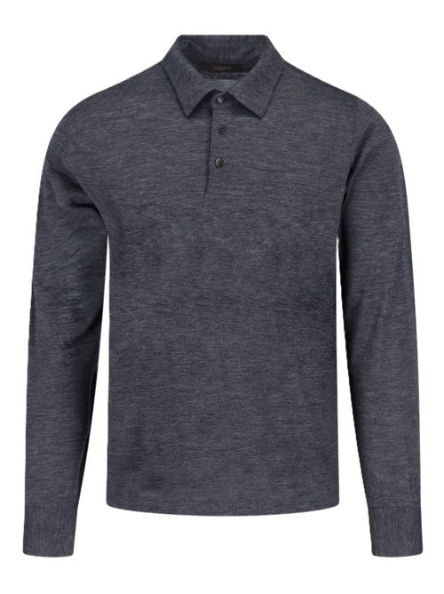 Zanone Polo maniche lunghe con bottoni grigio Zanone | 815132ZM232Z2232