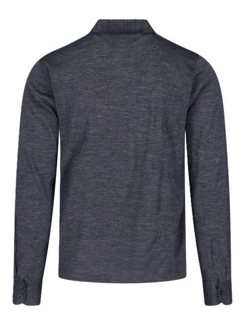 Zanone Polo maniche lunghe con bottoni grigio Zanone | 815132ZM232Z2232