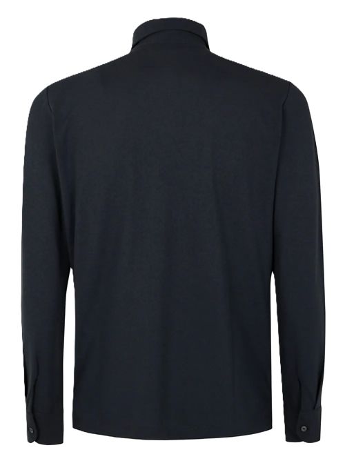 Zanone Polo in cotone manica lunga con ricamo logo Zanone | 815102ZG380Z5336