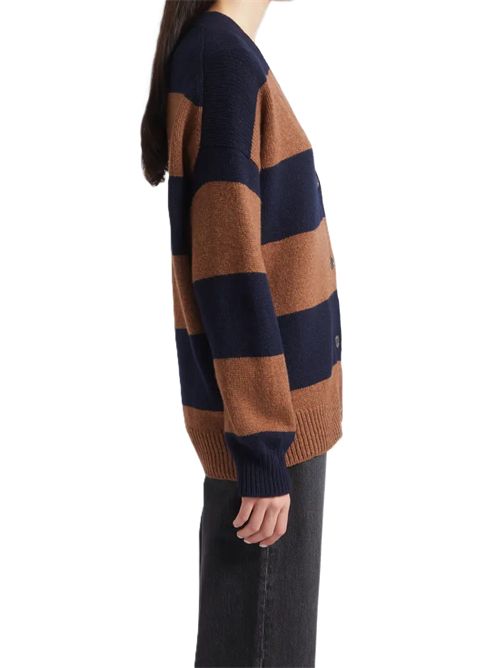 Sora V-Neck Cardigan &DAUGHTER | F2608NAVY/HAZELNUT