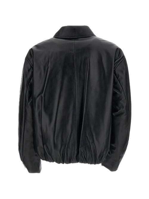 ArmaMelis leather boxy-fit jacket Arma | 003L266009.02BLACK