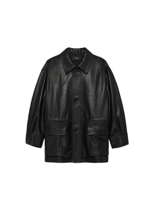 MAEVE | Leather Field Jacket Arma | 010L266055.02BLACK