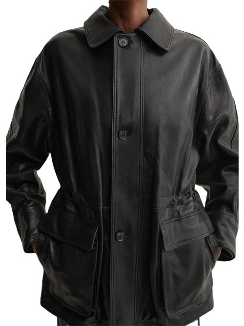 MAEVE | Leather Field Jacket Arma | 010L266055.02BLACK