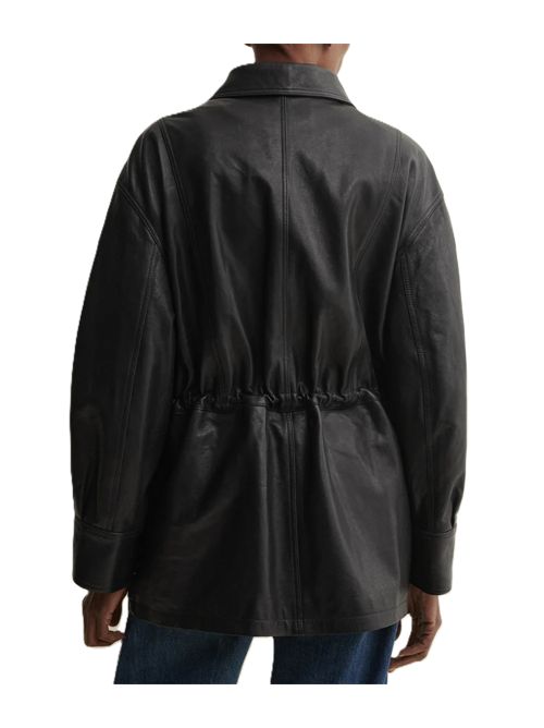 MAEVE | Leather Field Jacket Arma | 010L266055.02BLACK