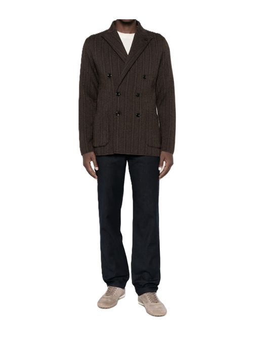 giacca maglia uomo Lardini marrone Lardini | CNLJM57AC67004850MA