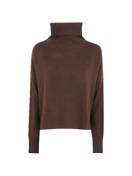 Ma'ry'yaroll-neck knitted sweater Ma'ry'ya | YTK041C10BROWN