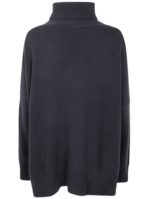 Poncho t.neck mixcash Ma'ry'ya | YTK053C6DKGREY