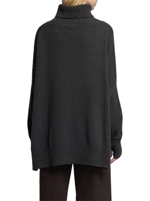 Poncho t.neck mixcash Ma'ry'ya | YTK053C6DKGREY