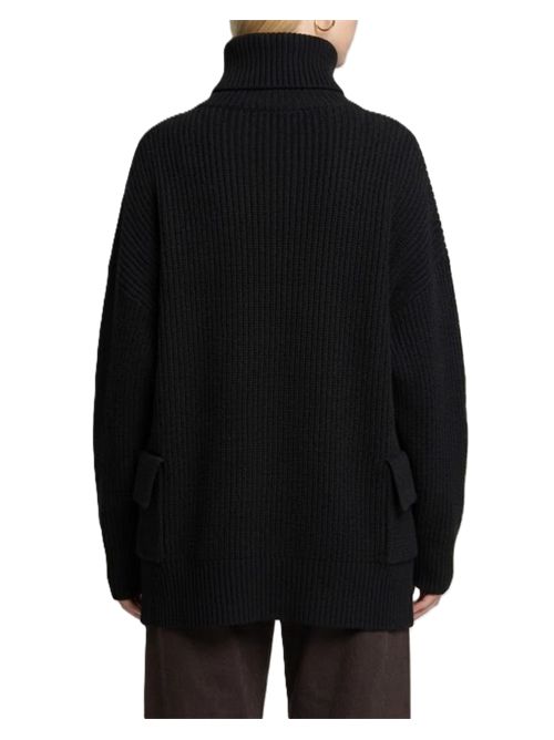Poncho t.neck mixcash Ma'ry'ya | YTK053C8BLACK