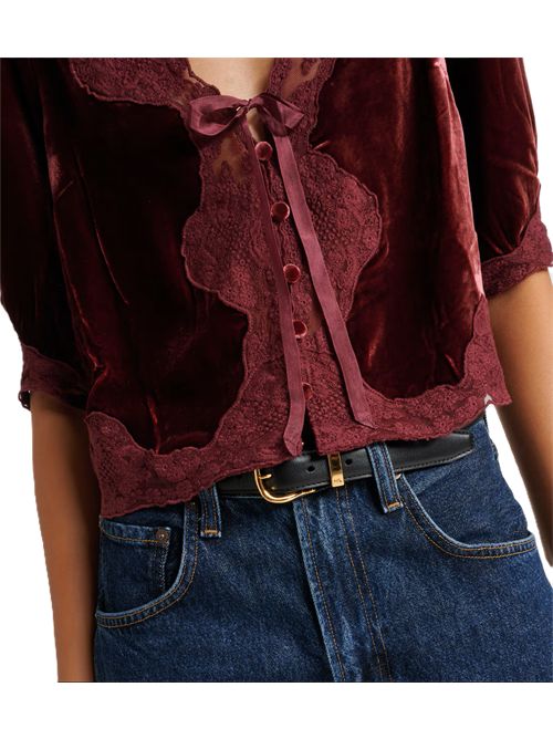 Ursula top bordeaux Rixo | 030.05028.126.07666BORDEAUX