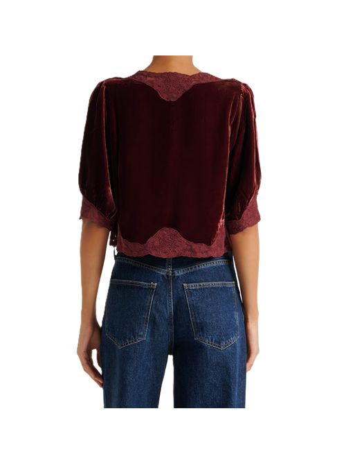 Ursula top bordeaux Rixo | 030.05028.126.07666BORDEAUX