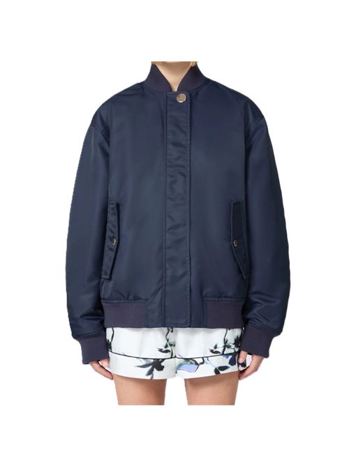 spxangelo Bomber oversize in tessuto antigoccia blu notte SportMax | 2622026011600008BLU