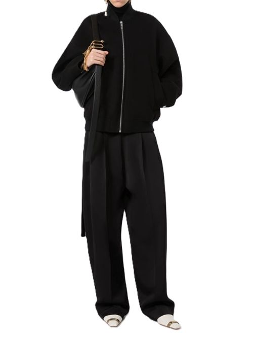 Bomber in double di pura lana - nero SportMax | 2622086041600013NERO