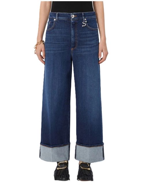 spdufo Denim cropped a vita bassa - blu marino SportMax | 2622186095600007