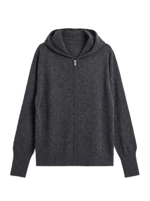 Maglione con cappuccio in cashmere TAION | 106CMWZNDCICHARCOAL