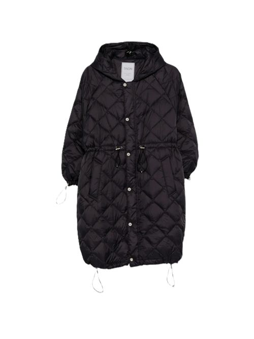 Cappotto trapuntato con cappuccio TAION | 106CPCIBLACK