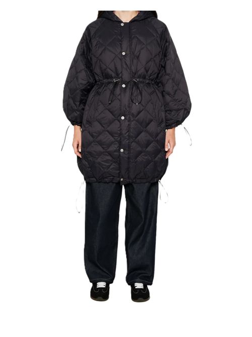 Cappotto trapuntato con cappuccio TAION | 106CPCIBLACK