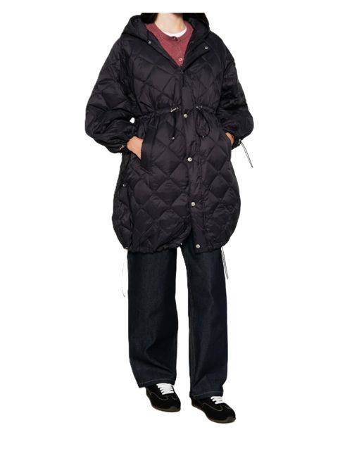 Cappotto trapuntato con cappuccio TAION | 106CPCIBLACK
