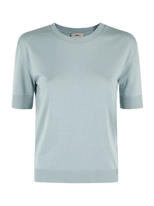 HERNOT-Shirt Girocollo Azzurro Minerale HERNO | JG000223D520569024