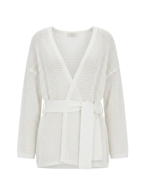 CARDIGAN IN OPENWORK COTTON SILK bianco HERNO | MC000198D721371001