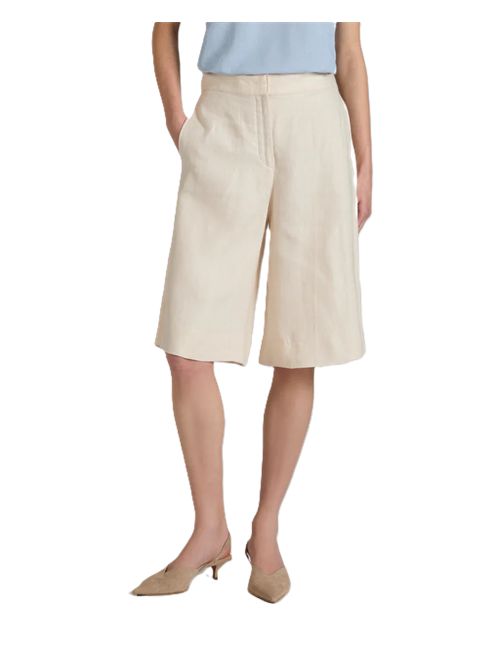 Incotex Bermuda wide fit in lino avorio Incotex | 171954D7058020