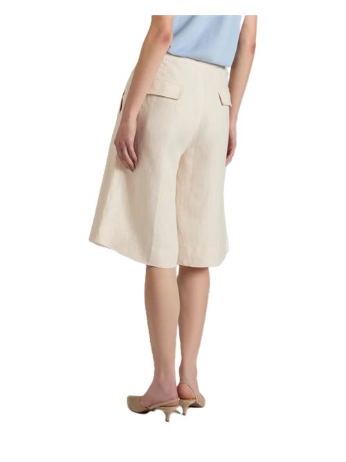 Incotex Bermuda wide fit in lino avorio Incotex | 171954D7058020