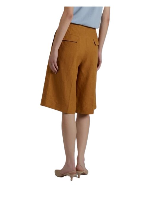 Incotex Bermuda wide fit in lino noce Incotex | 171954D7058611