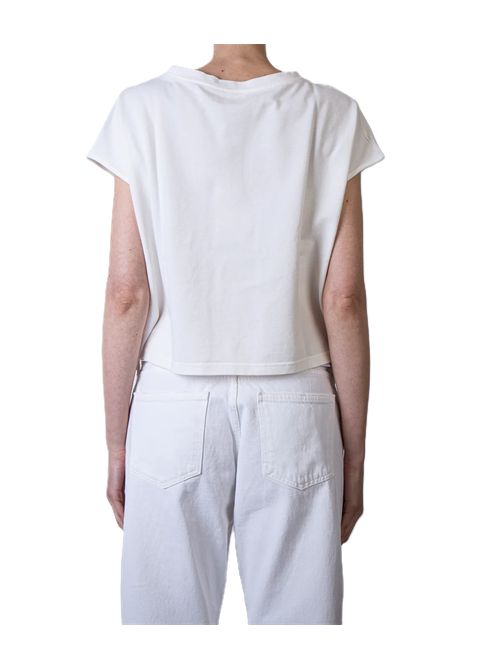 tshirt over piquet bianca Ma'ry'ya | YSJ120I1WHITE