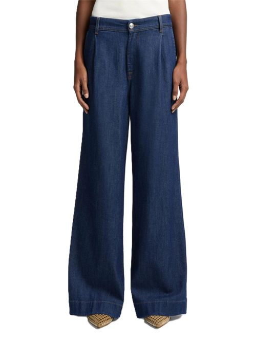 pleated trouser halona Wide Leg Jeans a vita alta Seven Seven | 7UL30R70U71A9