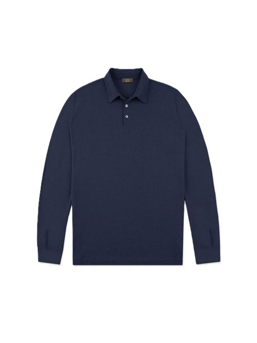 ZanonePolo slim fit in IceCotton a maniche lunghe Zanone | 815132ZG380Z0178