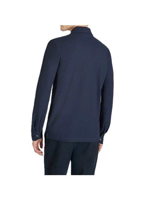 ZanonePolo slim fit in IceCotton a maniche lunghe Zanone | 815132ZG380Z0178