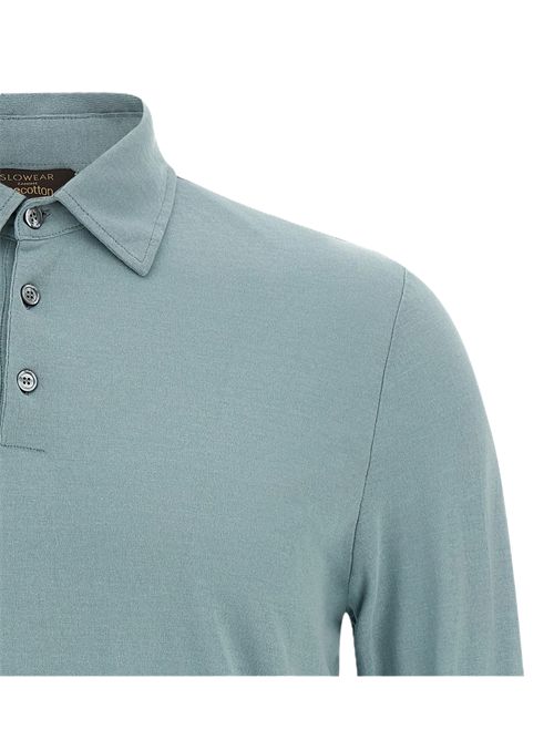 ZanonePolo slim fit in IceCotton a maniche lunghe Zanone | 815132ZG380Z4220