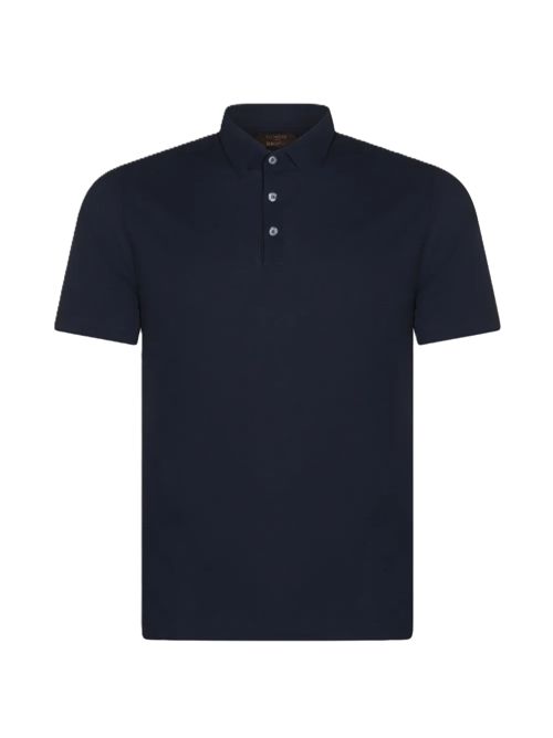Polo slim fit in IceCotton blu scuro Zanone | 815159ZG380Z0178