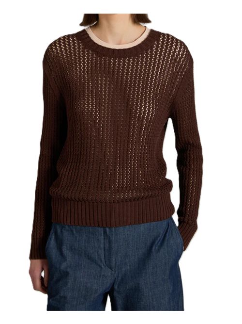 Girocollo Zanone regular fit in cotone moka Zanone | 850364ZA488Z2562