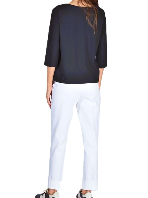 zanone slowearmaglia scollo blu donna Zanone | 853060ZG480Z0542